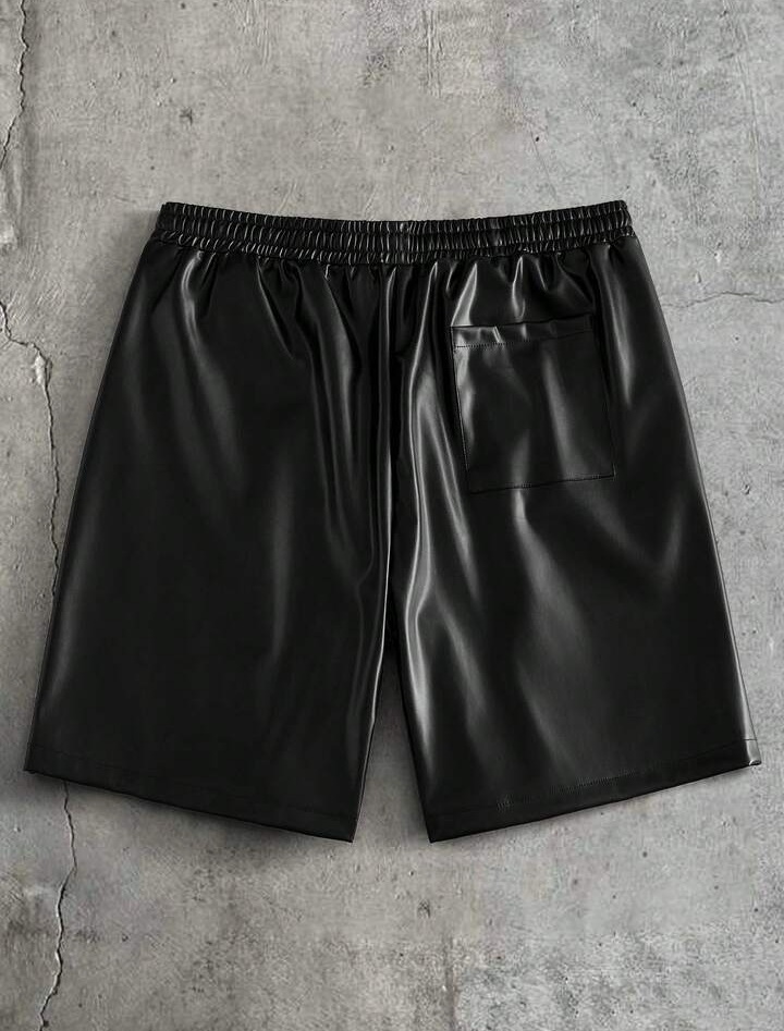 Men's Casual Zipper Design Drawstring Waist Shorts